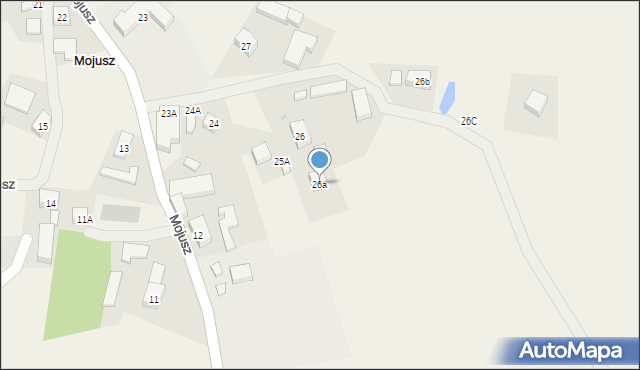 Mojusz, Zaciszna, 8, mapa Mojusz