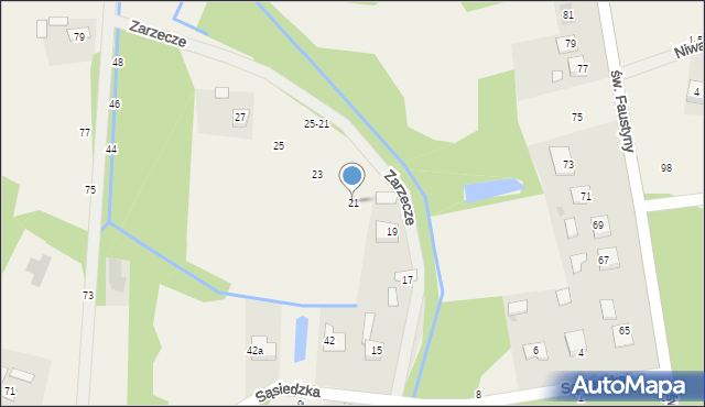 Mokrzyska, Zarzecze, 21, mapa Mokrzyska