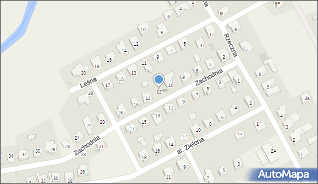 Mosty, Zachodnia, 12, mapa Mosty