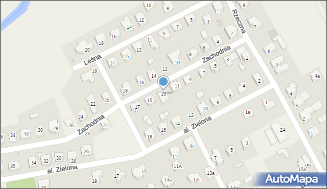 Mosty, Zachodnia, 13, mapa Mosty