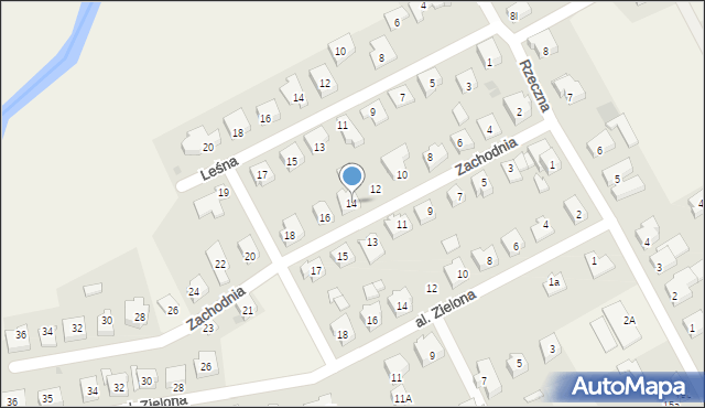 Mosty, Zachodnia, 14, mapa Mosty