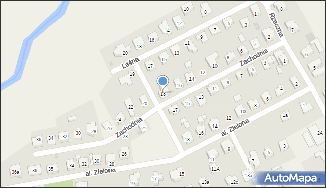 Mosty, Zachodnia, 18, mapa Mosty