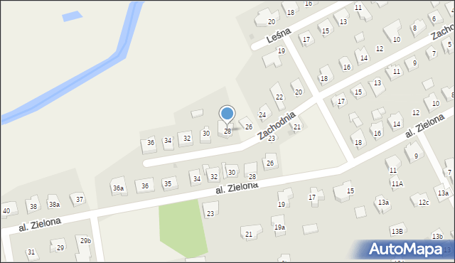 Mosty, Zachodnia, 28, mapa Mosty