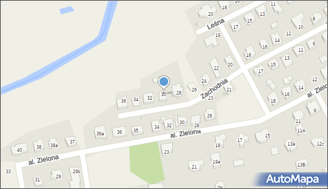 Mosty, Zachodnia, 30, mapa Mosty