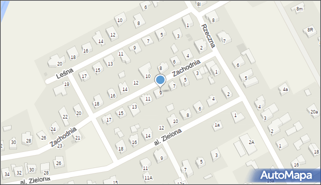 Mosty, Zachodnia, 9, mapa Mosty