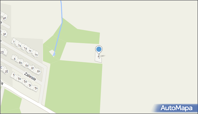 Mrowino, Zalesie, 7j, mapa Mrowino