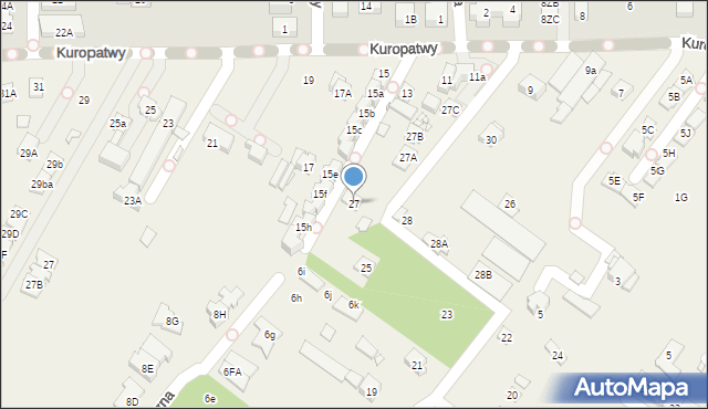 Mysiadło, Zakręt, 27, mapa Mysiadło