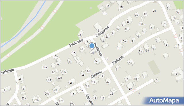 Myślenice, Zamkowa, 2b, mapa Myślenice