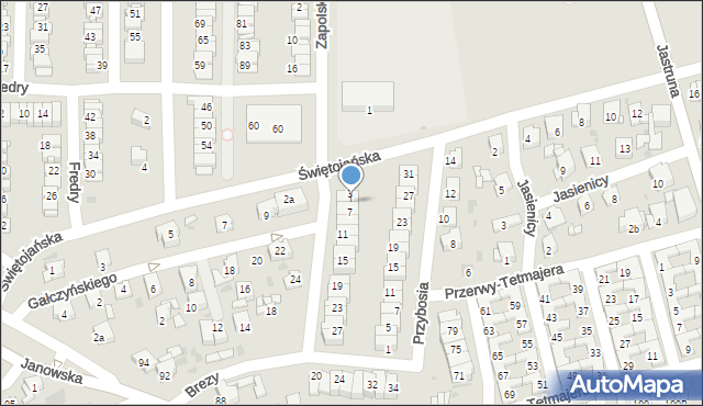 Mysłowice, Zapolskiej Gabrieli, 5, mapa Mysłowice