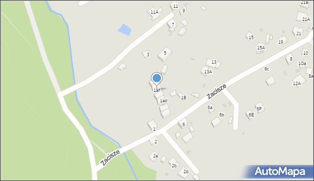 Mysłowice, Zacisze, 1af, mapa Mysłowice