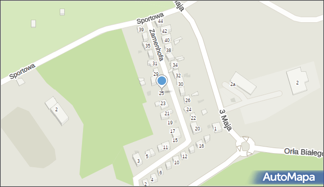 Mysłowice, Zamenhofa Ludwika, dr., 25, mapa Mysłowice