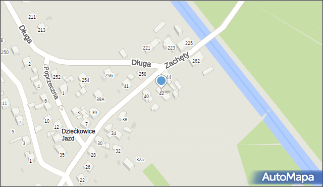Mysłowice, Zachęty, 42, mapa Mysłowice
