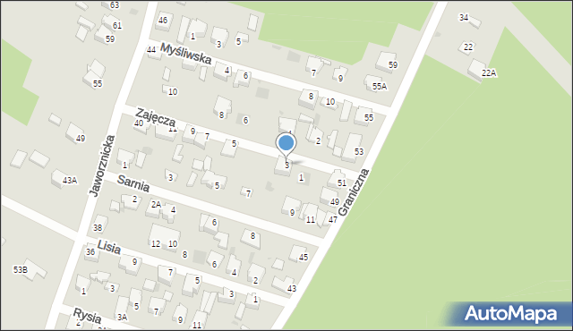 Myszków, Zajęcza, 3, mapa Myszków