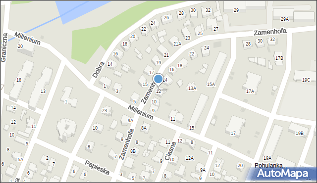 Myszków, Zamenhofa Ludwika, dr., 12, mapa Myszków