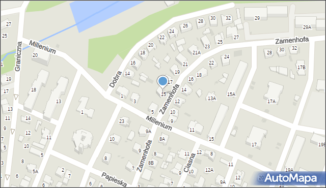 Myszków, Zamenhofa Ludwika, dr., 15, mapa Myszków