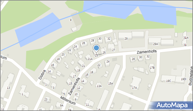 Myszków, Zamenhofa Ludwika, dr., 23, mapa Myszków