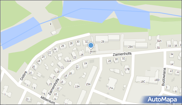 Myszków, Zamenhofa Ludwika, dr., 27, mapa Myszków