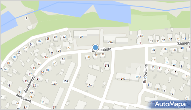 Myszków, Zamenhofa Ludwika, dr., 30, mapa Myszków