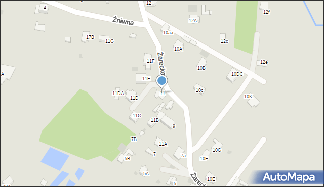 Myszków, Żarecka, 11, mapa Myszków