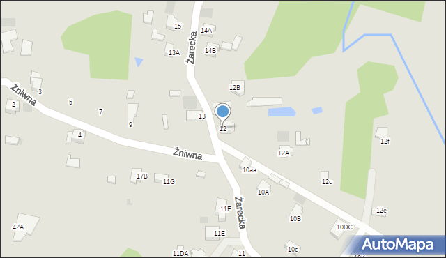 Myszków, Żarecka, 12, mapa Myszków