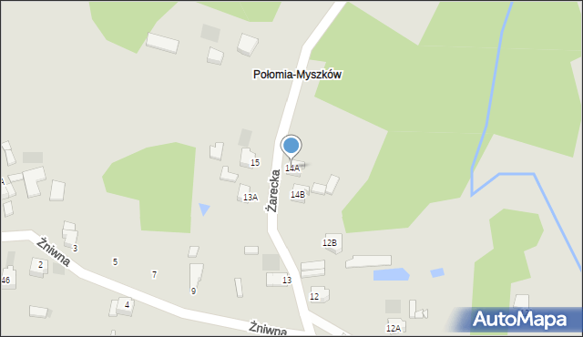 Myszków, Żarecka, 14A, mapa Myszków