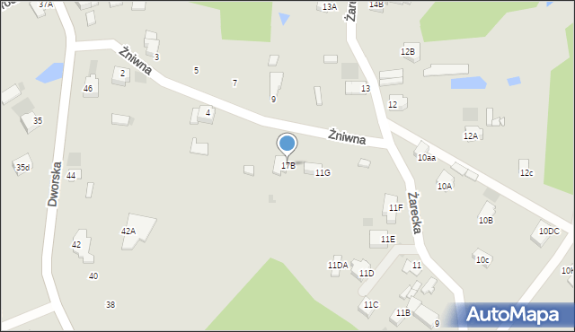 Myszków, Żarecka, 17B, mapa Myszków