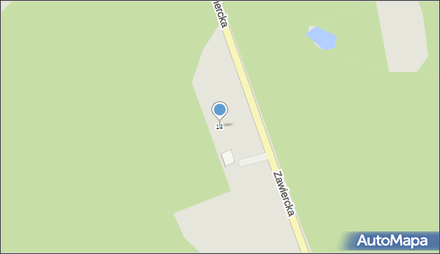 Myszków, Zawiercka, 14, mapa Myszków