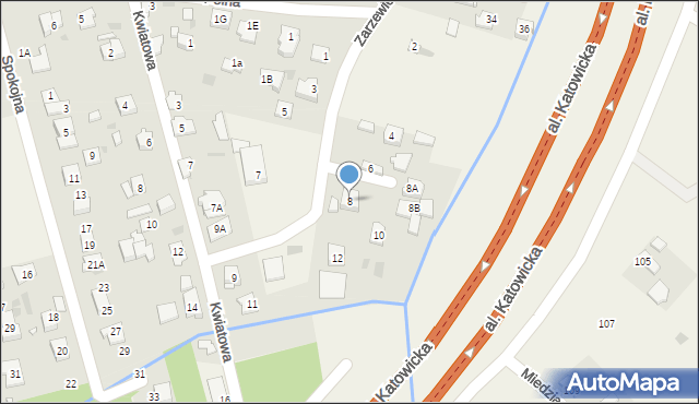 Nadarzyn, Zarzewie, 8, mapa Nadarzyn