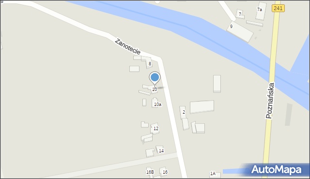 Nakło nad Notecią, Zanotecie, 10, mapa Nakło nad Notecią
