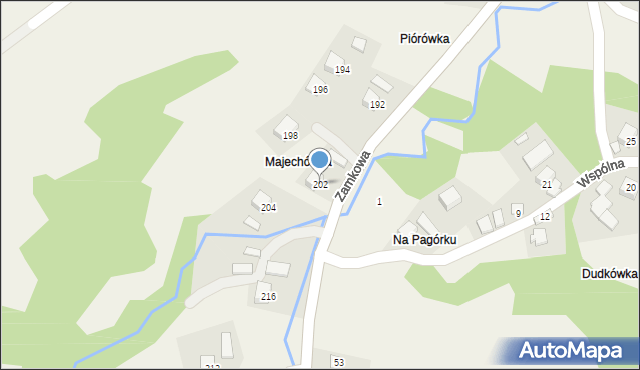 Nawojowa, Zamkowa, 202, mapa Nawojowa