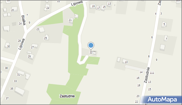 Nawojowa Góra, Zastudnie, 12, mapa Nawojowa Góra