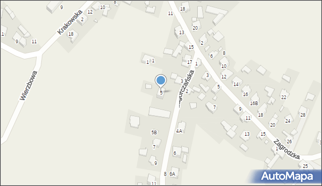 Niegowonice, Zagórczańska, 5, mapa Niegowonice