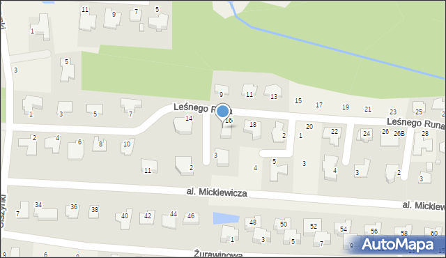 Niemcz, Zaułek Jeżynowy, 1, mapa Niemcz