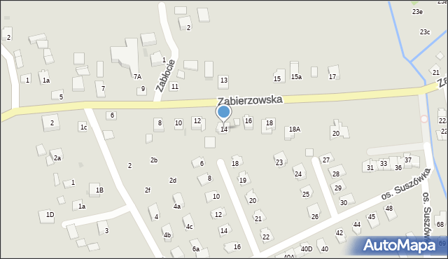 Niepołomice, Zabierzowska, 14, mapa Niepołomice
