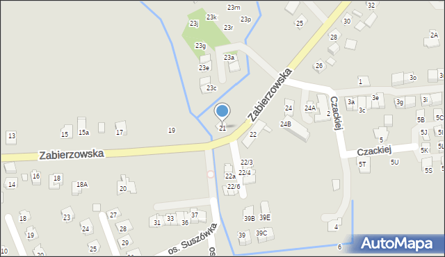 Niepołomice, Zabierzowska, 21, mapa Niepołomice