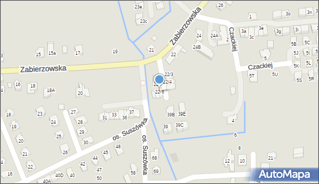 Niepołomice, Zabierzowska, 22/6, mapa Niepołomice
