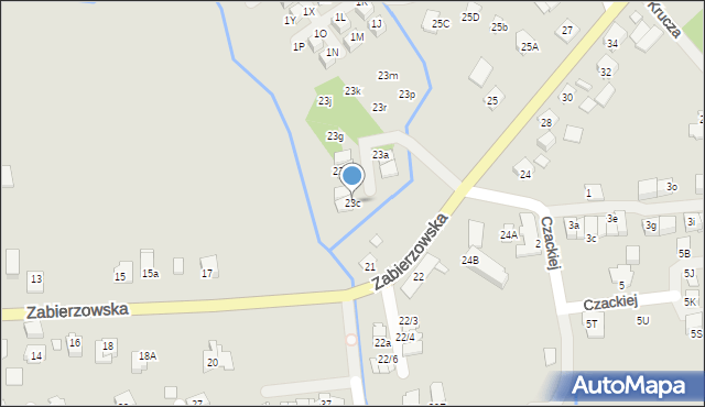 Niepołomice, Zabierzowska, 23c, mapa Niepołomice