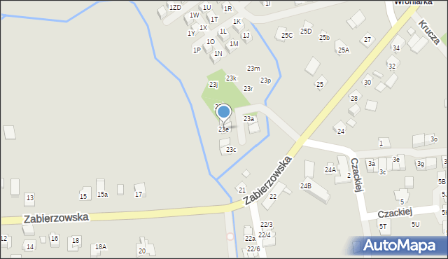 Niepołomice, Zabierzowska, 23e, mapa Niepołomice