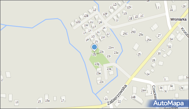 Niepołomice, Zabierzowska, 23j, mapa Niepołomice