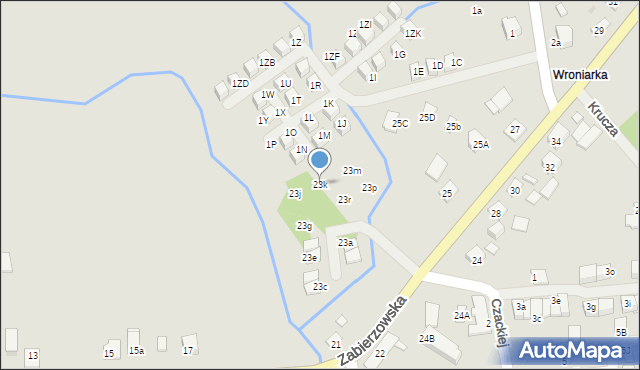 Niepołomice, Zabierzowska, 23k, mapa Niepołomice