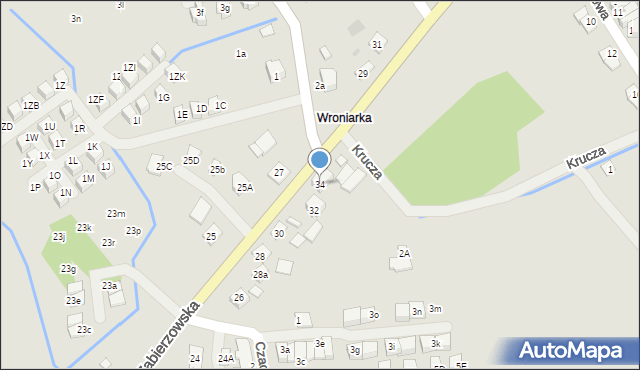 Niepołomice, Zabierzowska, 34, mapa Niepołomice