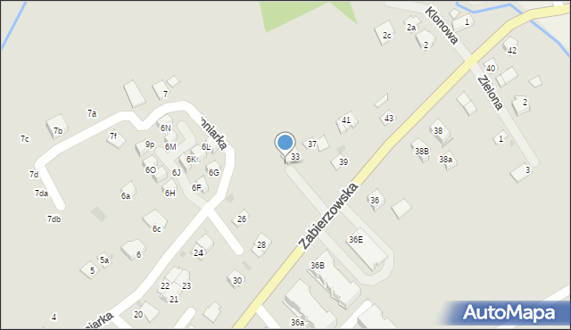 Niepołomice, Zabierzowska, 35A, mapa Niepołomice