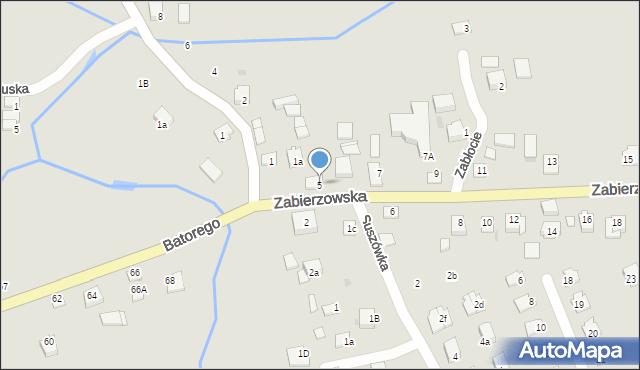 Niepołomice, Zabierzowska, 5, mapa Niepołomice