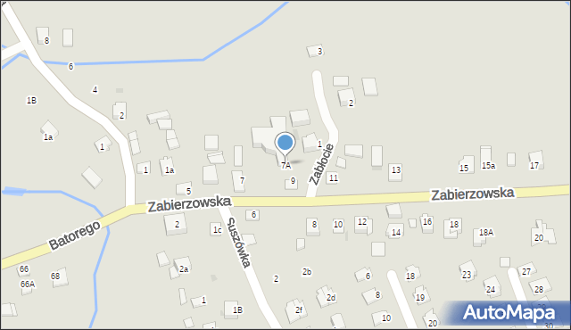 Niepołomice, Zabierzowska, 7A, mapa Niepołomice