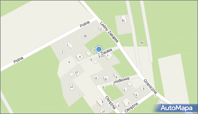 Niewodnica Kościelna, Zaułek, 3, mapa Niewodnica Kościelna