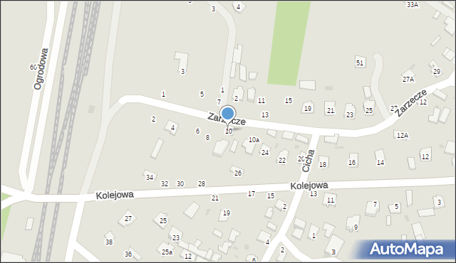 Nowa Dęba, Zarzecze, 10, mapa Nowa Dęba