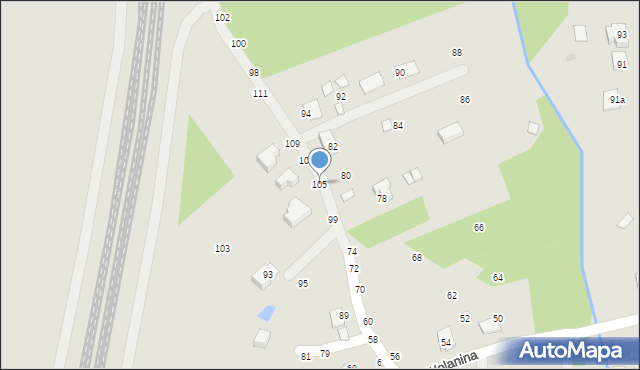 Nowa Dęba, Zarzecze, 105, mapa Nowa Dęba