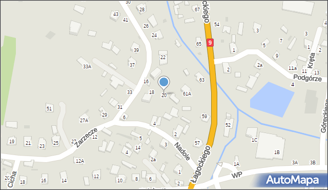 Nowa Dęba, Zarzecze, 20, mapa Nowa Dęba