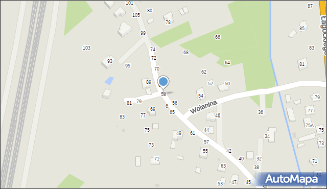 Nowa Dęba, Zarzecze, 58, mapa Nowa Dęba