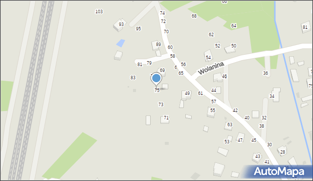 Nowa Dęba, Zarzecze, 75, mapa Nowa Dęba